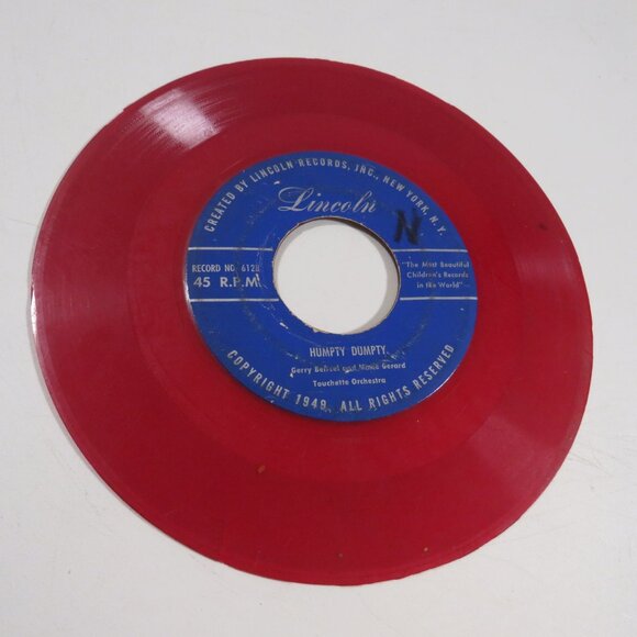 Lincoln Humpty Dumpty / A Monkey Who Wanted to FLY LP Vinyl Record, 45 RPM - Picture 2 of 6